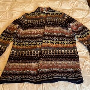 Orvis women’s  Multicolor Winter Cardigan Sweater